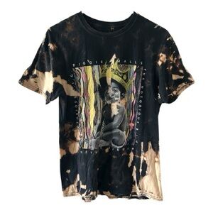 Biggie Smalls Notorious B.I.G. Graphic Tee | Custom Bleach Dyed | Fits M
